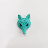 Natural Stone Carved Fox Shape Pendants for Necklace Jewelry Making 2pcs/lot