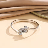 Stainless Steel Bangle Devil Eye Charm Bracelet