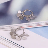 925 Silver Sequin Tassel Earrings Round Style Sweet Jewelry
