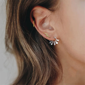 925 Silver Sequin Tassel Earrings Round Style Sweet Jewelry