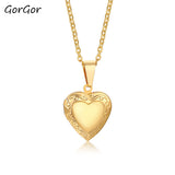 GorGor High Heart-Shaped Necklace Pendant with Rhinestones for Women