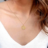 925 Sterling Earth Map Pendant Platinum Plated Necklace