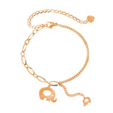 GorGor Elephant Stitching Titanium Steel Bracelet for Couple