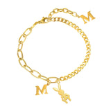 GorGor M Rabbit Titanium Steel Bracelet Female Jewelry 1101