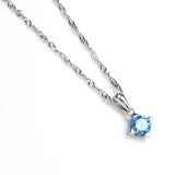 925 Sterling Rhombic Pendant Zircon Engagement Jewelry