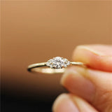 Copper Zirconia Wedding Bands Engagement Jewelry