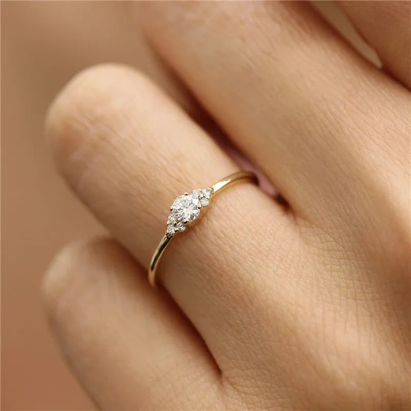 Copper Zirconia Wedding Bands Engagement Jewelry