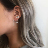 Bee Stud Earrings 925 Sterling Zircon Anniversary Jewelry