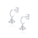 Bee Stud Earrings 925 Sterling Zircon Anniversary Jewelry