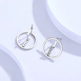 925 Sterling Round Zirconia Stud Earrings for Women