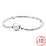 925 Silver Heart Infinity Knot Bracelet for Girls