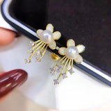 AAAA 8mm South Sea Pearl Stud Earrings 925s