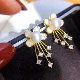 AAAA 8mm South Sea Pearl Stud Earrings 925s