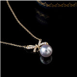 AAAA 9-10mm South Sea Pearl Pendant Necklace Set