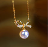 AAAA 9-10mm South Sea Pearl Pendant Necklace Set