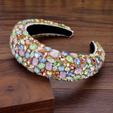 Baroque Crystal Crown Headband Bohemian Tiara Hairband Wedding