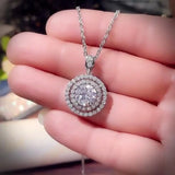 Bridal Wedding Necklace Cubic Zirconia Pendant Women's Neck Accessories