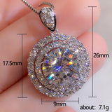 Bridal Wedding Necklace Cubic Zirconia Pendant Women's Neck Accessories
