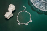 925 Silver Apricot Leaf Bracelet for Women