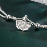 925 Silver Apricot Leaf Bracelet for Women