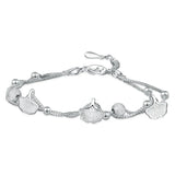925 Silver Apricot Leaf Bracelet for Women