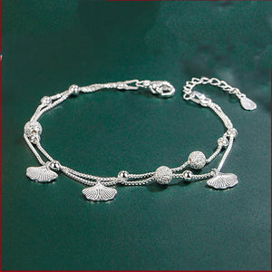 925 Silver Apricot Leaf Bracelet for Women