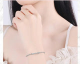 925 Silver Bowknot Zircon Bracelet for Women