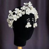 Royal Wedding Tiara Crowns with Earring Crystal Headbands