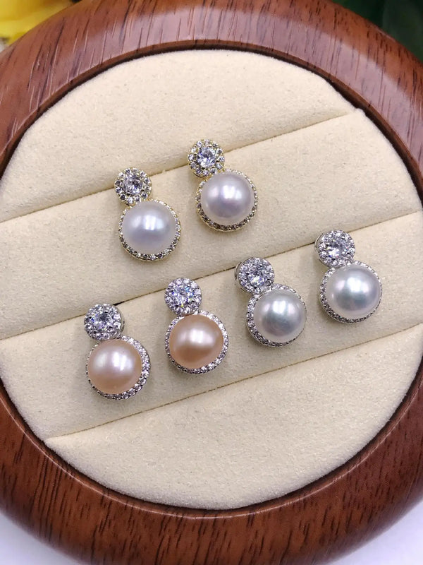 AAAA South Sea Stud Pearl Earring 925s