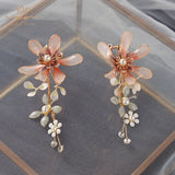 Leaves Brides Ear clip Evening Earrings