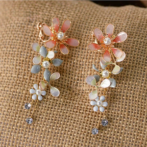 Leaves Brides Ear clip Evening Earrings
