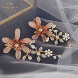 Leaves Brides Ear clip Evening Earrings
