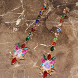 Long Chain Crystal Dangle Earrings Women Party Jewelry
