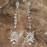 Long Chain Crystal Dangle Earrings Women Party Jewelry