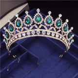 Pink Crystal Headband Queen Tiara Crown Bridal Hairband