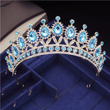 Pink Crystal Headband Queen Tiara Crown Bridal Hairband