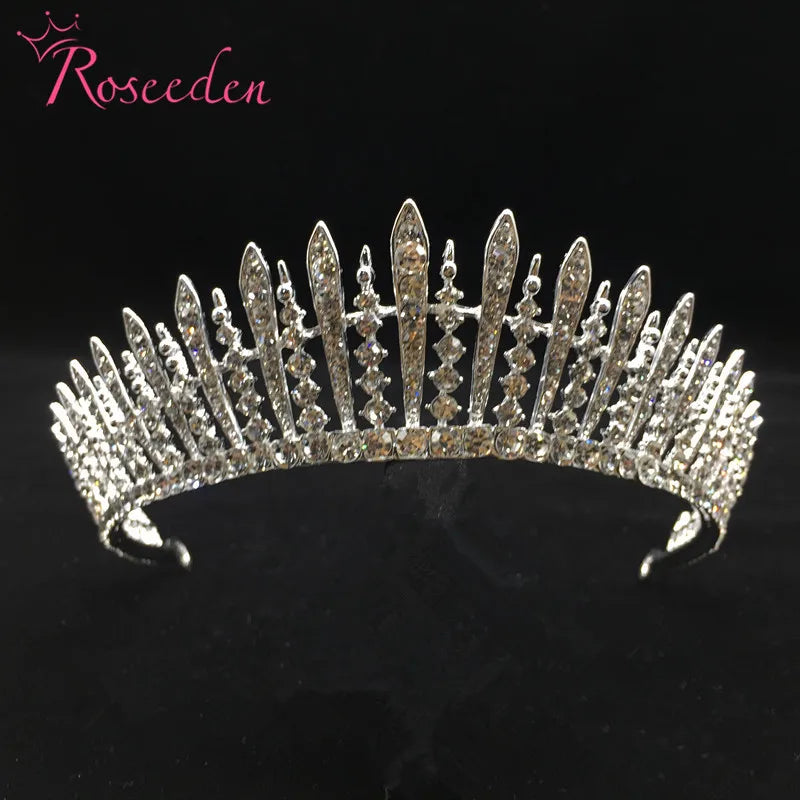 Princess Queen Tiara Rhinestone Pageant Crown Wedding Bridal Tiara