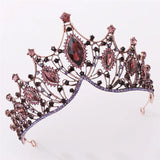 Purple Crystal Queen Tiara Crown Head Accessories