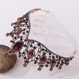 Purple Crystal Queen Tiara Crown Head Accessories