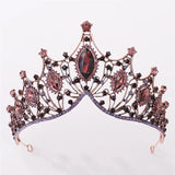 Purple Crystal Queen Tiara Crown Head Accessories