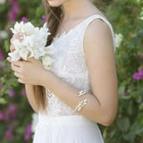 Rhinestone Bridal Leaf Arm Ring Wedding Jewelry