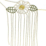 Rhinestone Leaf Flower Irregular Choker Necklace Party Jewelry