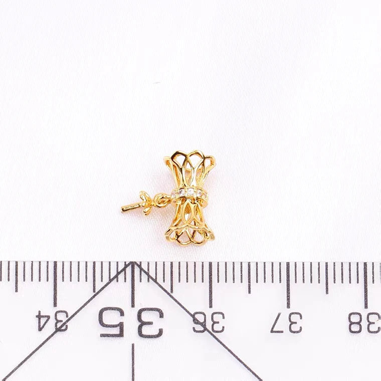 Elegant Pendant Mount Base for Pearls Stones Beads