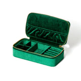 Velvet Jewelry Box Rectangular Organizer Portable Display Women Gift