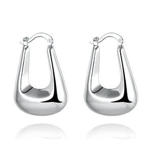 925 Silver Special Hoop Earrings Wedding Party Jewelry