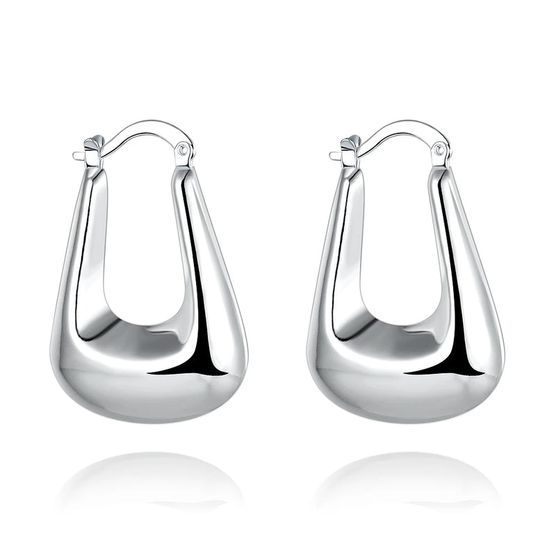 925 Silver Special Hoop Earrings Wedding Party Jewelry