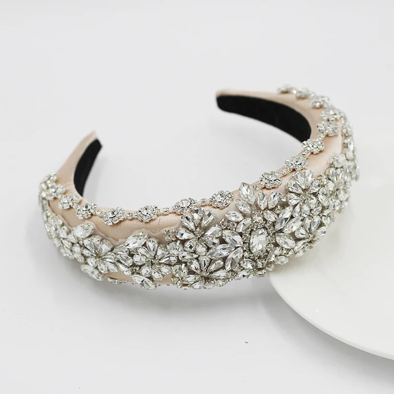 Rhinestone Pearl Headband Sparkling Hair Accessories