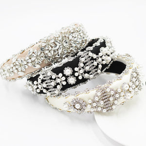 Rhinestone Pearl Headband Sparkling Hair Accessories