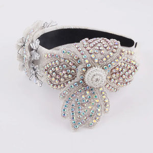 Baroque Rhinestone Crystal Flower Leaf Headband