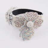 Baroque Rhinestone Crystal Flower Leaf Headband